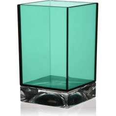 Kartell plastmasas zobu birstes turētājs Boxy, akvamarīna zaļš, 7 x 7 x 12 cm