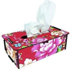 Tissue- Box mit trendigem Photodruck, Blumenmotiv!H/B/T=9/26/14 cm