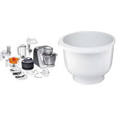 Bosch MUM56340 Styline + MUZ5KR1 plastmasas maisīšanas trauks virtuves kombainam Mum5