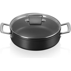 Le Creuset 51113240010500 Aluminium Non-Stick Sauté panna ar stikla vāku 24 cm