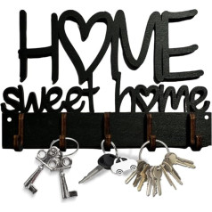 Pekiedo Home Sweet Home Wall Keyring, 100% Made in Italy, Modern Entrance Area, Gift, Mother's Day, Father's Day, Home Decoration