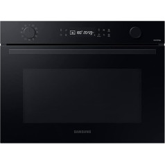 Samsung NQ5B4553FBK/U1 kompaktā krāsns ar mikroviļņu krāsni, 45 cm, 50 cm, WiFi vadība, SmartThings gatavošana, 20 automātiskās programmas, melns stikls