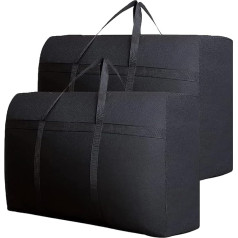 2 Pack Large Storage Bags Waterproof Heavy Duty 600D Oxford Fabric Ideāli piemērots gultas veļai, segām, spilveniem, veļas mazgāšanai, apģērbiem vai pārcelšanās mājās 75x48x28cm