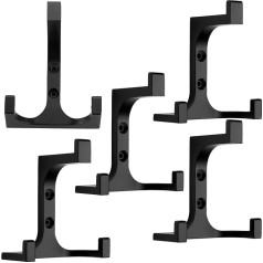 SOTECH Quadro Triple Hooks Matt Black 81 x 70 x 50 mm Pack of 5 from the BlackLine Collection