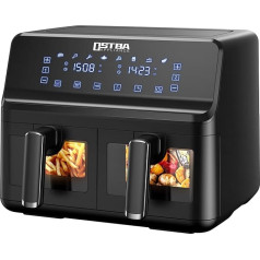 1700W Hot Air Fryer, 8L Double Basket, Touch Screen, 360° Technology, Fast & Healthy