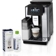 De'Longhi PrimaDonna Soul ECAM 612.55.SB Pilnībā automātisks kafijas automāts ar LatteCrema piena sistēmu un Bean Adapt tehnoloģiju, 18 receptes ar vienu pogas pieskārienu, krāsu displejs un lietotnes vadība, sudraba krāsā