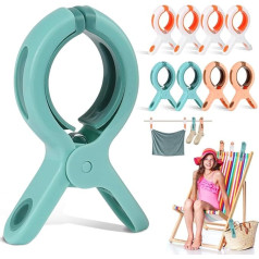 8 Stück Strandtuch-Clips, große Strandtuch-Clips für Sonnenliegen, Sonnenliegen-Handtuch-Clips, winddichte Strandtuchklammern für Strandtuch, Bettwäsche und dicke Kleidung