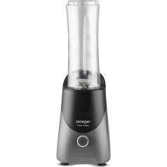 Zeneger Smoothie Maker, Shake Mixer, 300 Watt, BPA-Free, 600 ml Bottle (Anthracite/Black)