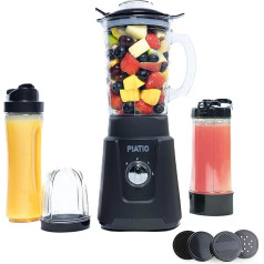 Piatio Smoothie Mixer - Smoothie Maker - komplekts no 13 - To Go komplekts ar kausu - 3 līmeņi - nerūsējošais tērauds