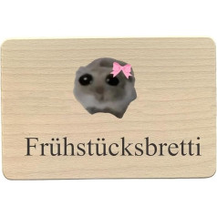 Frühstücksbrettchen Personalisiert Frühstücksbrettchen Kinder Frühstücksbretti Sad Hamster Meme Frühstücksbrettchen Kinder Süßes Holzschneidebrett, Kreatives Frühstückstablett Mit Hamstermuster