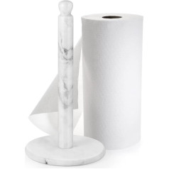 Flexzion Marble Paper Towel Holder - White 12