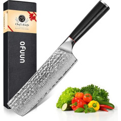 oFuun Profesionāli virtuves naži, 2 gab. komplekts ar japāņu damaskas nažiem, profesionāli virtuves naži, universāli Santoku naži - 67 VG10 damaskas tērauda slāņi