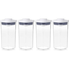 OXO - Good Grips Pop Containers - Airtight Food Storage - 0.5 Qt Square (Pack of 4) for Sweets and More