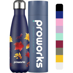 Proworks Stainless Steel Water Bottle | 24 часа холодной и 12 часов горячей - вакуумная бутылка для воды - изолированная колба для спорта, бега, езды на велосипе