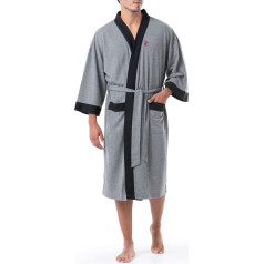 Izod Herren Vafeļu trikotāžas kimono halāts Bademantel