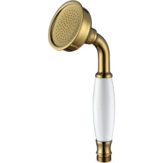 Ownace Hohe Qualität Badezimmer Classic Stil traditioneller Messing & Keramik Telefon Hand Dusche HEA, Messing, Titanium Gold, Shower Head A