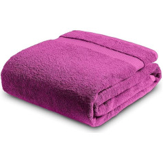 Towelogy® Super Jumbo Vannas dvieļi 100% Ēģiptes kokvilna 100x180cm Spa ķermeņa ietīšana Īpaši lieli vannas dvieļi Viesnīcas kvalitāte Mašīnā mazgājams (Plūmju violets, 1)