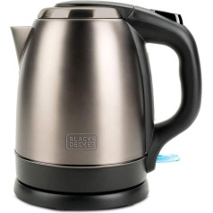 BLACK+DECKER Kettle | BXKE2202E | 2200W | 1.2L | 360°C Rotating Base | Suitable for Left-Handed Users | Ergonomic Handle | Automatic Shut-Off | Level Indicator | Opening Button | Operating Light