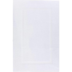 Towelogy® Luxury 100% kokvilnas vannas paklājs 800 gsm Hotel Quality White Pattern 50x75cm (Balts rāmis, 1 gab.)