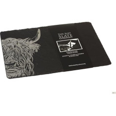 The Just Slate Company JS/CB/R/HC Highland Cow siera dēlītis, šīfera, melns