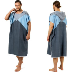 Zingtto Surf Pončo Wrap Robe Hooded Beach Pončo vīriešiem un sievietēm Oversized Hooded Beach Towel pieaugušajiem Bathrobe Microfiber Wetsuit Quick Dry Surf Accessories