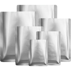 Mylar Bags for Food Packaging Vacuum Heat Seal Bags Fresh Storage Bags (100 Pieces, 15 x 20 cm = 5.91 x 7.87 inches)