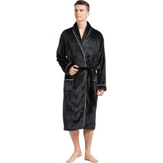 YarBar Herren Schalkragen Fleece Bademantel Homewear Nachthemden für Herren Robes Vīriešu halāti