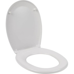 Beldray LA030252 Toilettendeckel - Duroplast WC Sitz mit Softclose Scharnier, Weiß Toilettensitz mit Scharniere aus Zinklegierung, einfache Reinigung, Installation für die meisten Standard-Toiletten