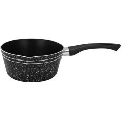 Royalford Milk Pot 20cm Multipurpose Pot - Non-Stick Stockpot, Milk Pot, Easy Clean Induction Sauce Pot with Pourer, Black (20cm)