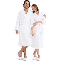 NAUSHA Frotē dvieļu halāts Unisex 100 % kokvilnas frotē dvieļu halāts Hotel Quality Bathrobe vīriešiem un sievietēm