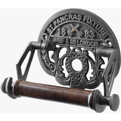 ACL Держатель туалетного рулона настенный - StPancras Fixture Toilet Roll Holder for Bathroom - Cast Iron Novelty Toilet Roll Holder with Included Hardware