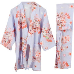 Fancy Pumpkin japāņu sieviešu sieviešu halāts kokvilnas halāts Kimono pidžama naktskrekli [izmērs L] - Green905, izmērs: l