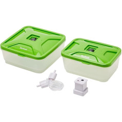 Tefal XA258010 Vakuuma konteiners Vacupack Plus, plastmasas, zaļš, 17 x 16 x 15 cm