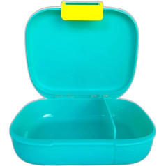 Tupperware To Go 1, 2, 3 pusdienu kaste ar dalītāju Dalītājs Turquoise Yellow Skolas bērniem