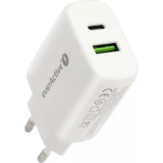 Įkroviklis usb/usb-c qc3.0 25w baltas