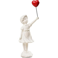 CHEYLIZI Statue Flying Balloon Girl Figure, Banksy Home Decor Modern Art Sculpture Resin Figure Craft Ornament White