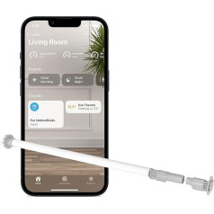 Eve MotionBlinds jaunināšanas komplekts rullo žalūzijām - motors esošo rullo žalūziju modernizēšanai iekštelpās (Apple HomeKit), grafiki, nav nepieciešams tilts, Bluetooth/svītra