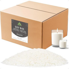 Waxcanpy Soy Wax for Candles, Premium Candle Wax 10 kg, Candle Wax for Watering, 100% Natural Eco Soy Wax for Candles