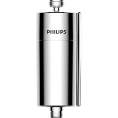 Philips dušas filtrs 3 pakāpju ūdens mīkstinātājs Dubultā sieta filtrācija KDF materiāls Hlorīna/nešķidrumu/ rūsas nogulšņu samazināšana Liela ietilpība Rokas duša ar lietus dušu