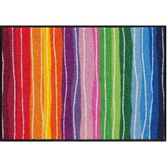 Salonloewe Fußmatte Wavy Lines Streifen Bunt 50x75 cm