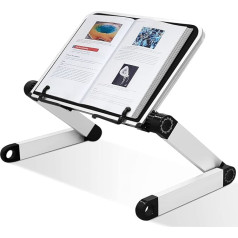 Book Stand Adjustable Large Ergonomic Book Holder with Paper Clips for Textbooks Music Books Tablet Notebook Cookbook Holder Book Stand