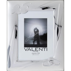 Valenti&Co - Silver Picture Frame 13 x 18 cm Silver Wedding - 25 Years of Marriage or for the Twenty-Fifth of Parents or Mum and Dad