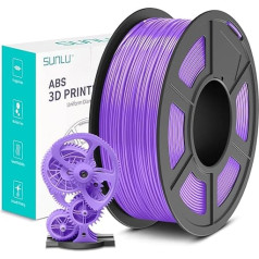 SUNLU ABS gija 1,75 mm, labai atspari karščiui ir patvari 3D spausdintuvo gija, matmenų tikslumas +/- 0,02 mm, 1 kg ritė, violetinės spalvos