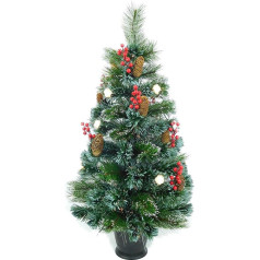 Christmas Concepts® 3ft (36 Zoll/90cm) Grüner Prelit Glasfaserbaum - Weihnachtsbäume (Zapfen und Beeren)