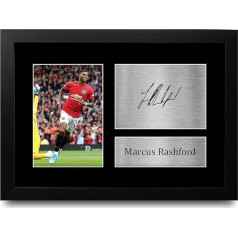 HWC Trading Marcus Rashford A4 Framed parakstīts drukāts Autographs Picture Print Photo Display Dāvana futbola faniem