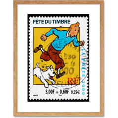 PASTMARKA FRANCIJA EIRO TINTIN SNOWY HERGE PASTMARKA IERĀMĒTA IZDRUKA F97X5757