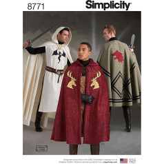 Simplicity US8771OS COSTUMES Kostīms, OS (VIENS izmērs)