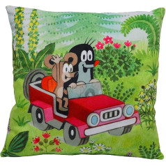 Maulwurf Veikals 1519 Little Mole Micro-Suede Pillow Design Cuddly Pillow Cushion Car Jeep Design 30 x 30 cm