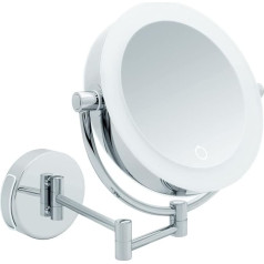 Libaro Tokyo XXL Cosmetic Mirror LED Magnifying Mirror Wall Mounted Dimmer Function Auto-Off Batteries or USB (5X/10X)