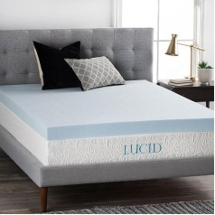 LUCID LU40QQ30GT Gel Memory Foam Vented Design Super Plush Queen Memory Foam Mattress Topper - zils